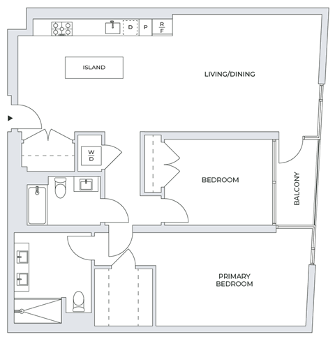 2 Bedroom Floor Plan